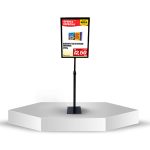Pedestal Ajustável A3 Porta Cartaz Com Proteção preto