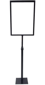 Kit 6 Pedestais Porta Cartaz A4 - C/ Regulagem E Acrílico Preto - Imagem 3