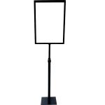 Kit 10 Pedestais Porta Cartaz A4 - C/ Regulagem E Acrílico Preto - Imagem 4